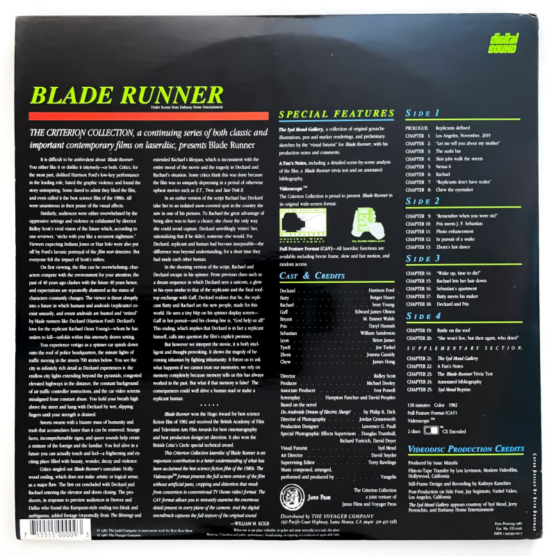 Blade Runner Criterion Collection 19 (NTSC, English)